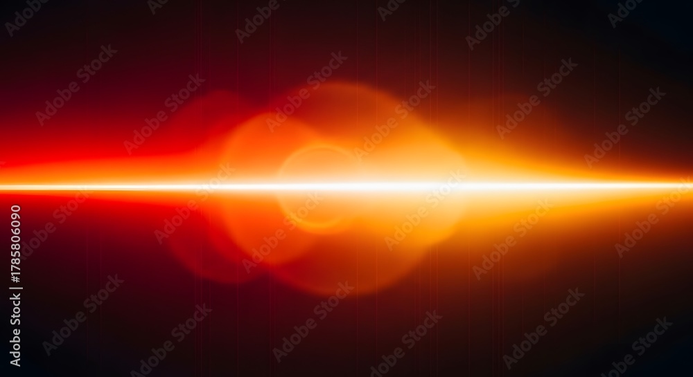 custom made wallpaper toronto digitalAbstract Horizontal Light Beam with Soft Orange and Red Bokeh Effects on Dark Background