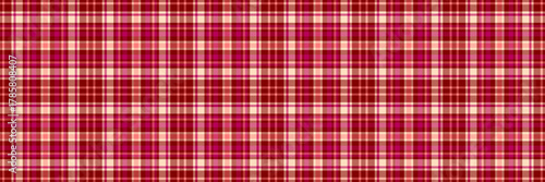 Dress pattern plaid check, guy textile seamless vector. Repeating fabric texture tartan background in maroon and bisque colors.