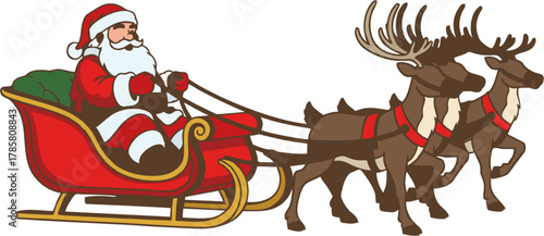 Santa Claus riding a horse