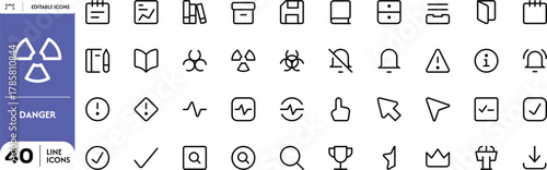 Black and white Fill Icons Set for UI UX Design Web and Mobile Apps Includes User Profile Security Navigation and Communication, securty, layouts, users, measurments, adjustments, arrows, error