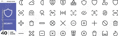 Black and white Fill Icons Set for UI UX Design Web and Mobile Apps Includes User Profile Security Navigation and Communication, securty, layouts, users, measurments, adjustments, arrows, error