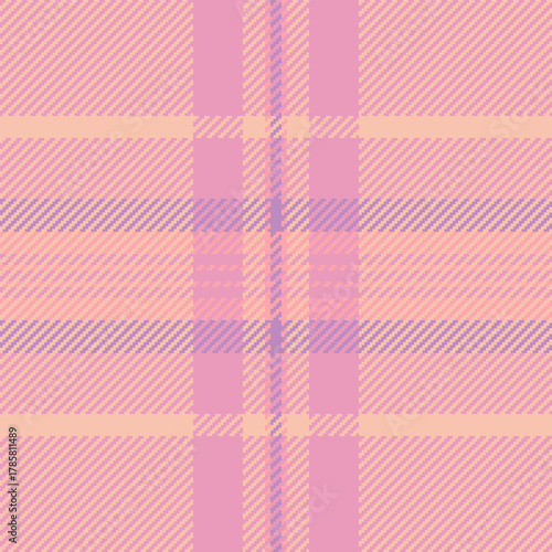 Multicolor tartan background texture, retail textile fabric check. Mexico pattern vector seamless plaid in light and pink colors.