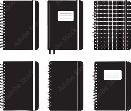 Notebook Collection Silhouette with Spiral Hardcover Softcover Grid and Sketchbook