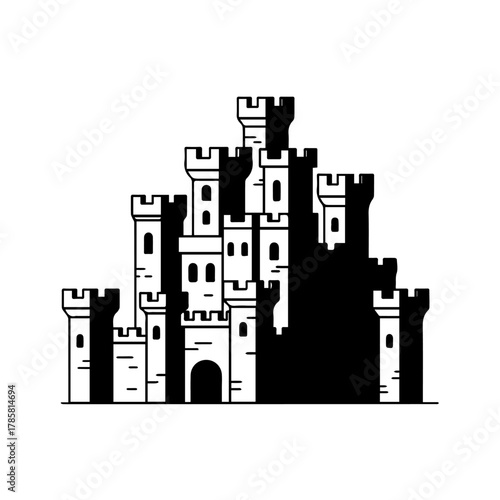 Fortified Fantasy A Majestic Castle Illustration
