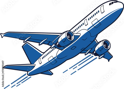 Airplane illustration flying high aviation travel transportation design eps silhouette