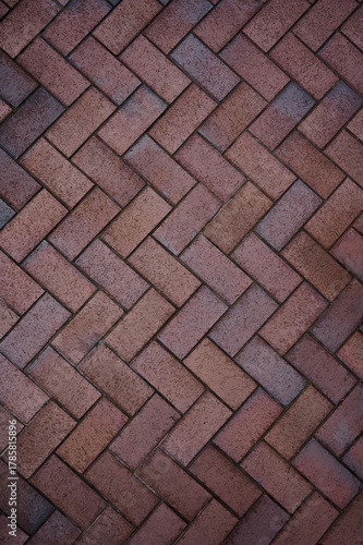 Wallpaper Mural Pavement with interlocking textured bricks. Top view. Torontodigital.ca
