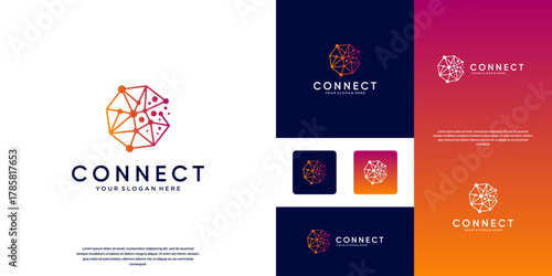 complex network of technological systems, connections, electrical networks, vector design illustrations.