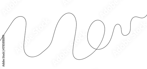 Squiggle curly, loopy  line for decorative design