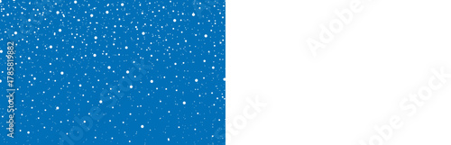 White snowflakes abstract texture on blue background for seasonal decoration and holiday design. Snowfall background. Winter pattern blue. Falling snow texture. Snowflake wallpaper.