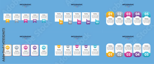 Visual Data Presentation Templates for Marketing and Finance.
Step-by-Step Process & Option Diagrams for Presentations.
Creative Timeline, Charts, and Global Data Infographics.
Set of Infographic.