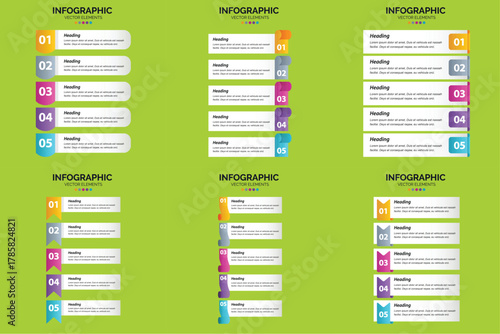 Visual Data Presentation Templates for Marketing and Finance.
Step-by-Step Process & Option Diagrams for Presentations.
Creative Timeline, Charts, and Global Data Infographics.
Set of Infographic.