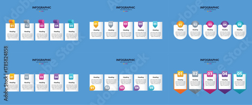 Visual Data Presentation Templates for Marketing and Finance.
Step-by-Step Process & Option Diagrams for Presentations.
Creative Timeline, Charts, and Global Data Infographics.
Set of Infographic.