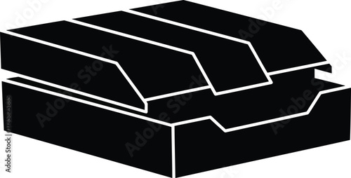 In Tray With Mail, Document Organizer, Receive Information, Handle Paperwork, Tidy Business Workplace Storage System, Mailbox Vector