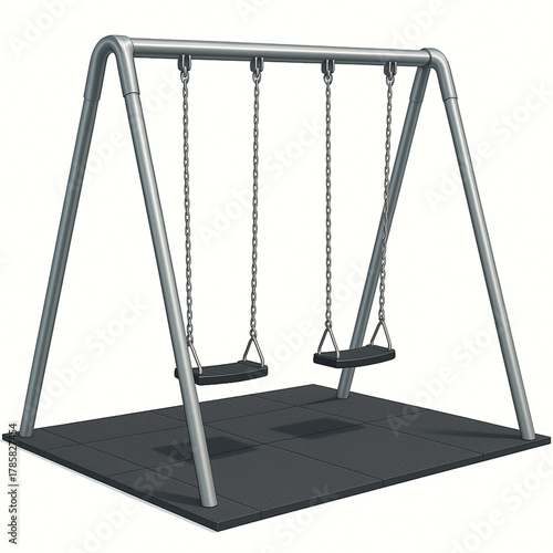Vector Illustration of two sets of swing