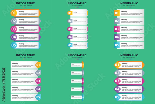 Visual Data Presentation Templates for Marketing and Finance.
Step-by-Step Process & Option Diagrams for Presentations.
Creative Timeline, Charts, and Global Data Infographics.
Set of Infographic.