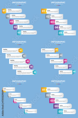 Visual Data Presentation Templates for Marketing and Finance.
Step-by-Step Process & Option Diagrams for Presentations.
Creative Timeline, Charts, and Global Data Infographics.
Set of Infographic.