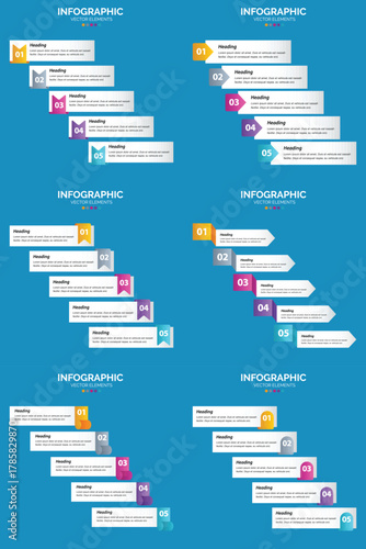 Visual Data Presentation Templates for Marketing and Finance.
Step-by-Step Process & Option Diagrams for Presentations.
Creative Timeline, Charts, and Global Data Infographics.
Set of Infographic.