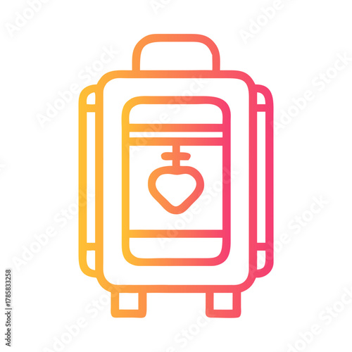 a flat gradient outline icon of life support for web and graphic design