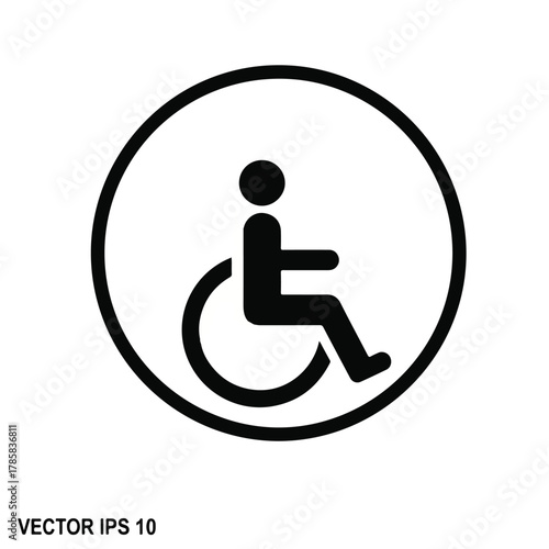 Accessibility Symbol Wheelchair Icon for Inclusion and Support in Public Spaces