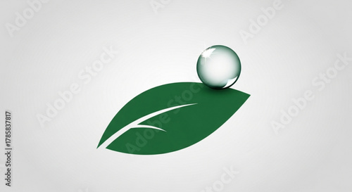 Green leaf water drop logo design for eco friendly product nature organic natural fresh environment concept