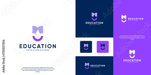 Minimalist logo of a book and a burning torch, symbol of enthusiasm, digital education services, graphic design illustration.
