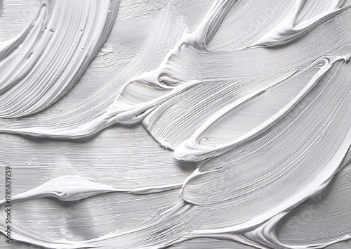 白の絵の具のペイント　厚塗り