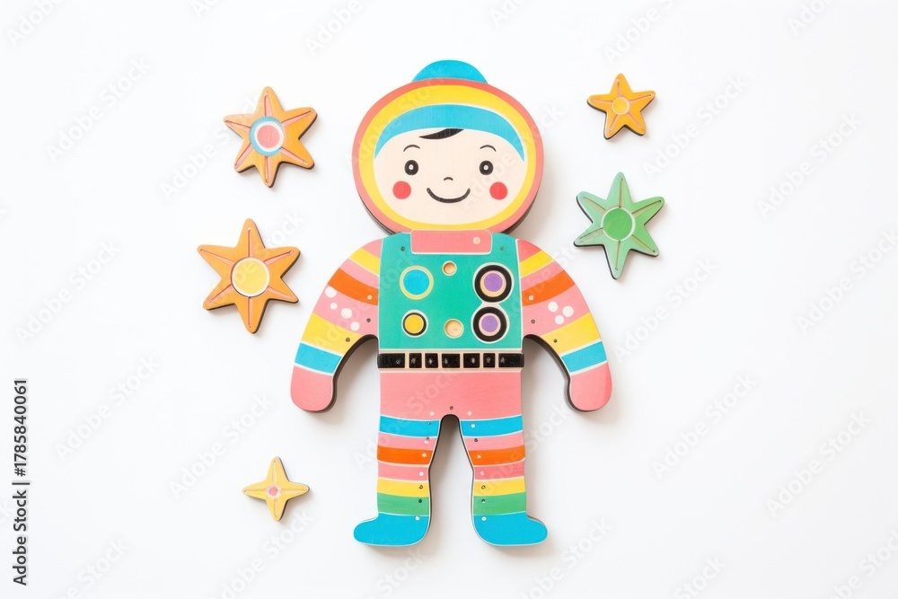 Obraz premium Space traveler craft cute fun.