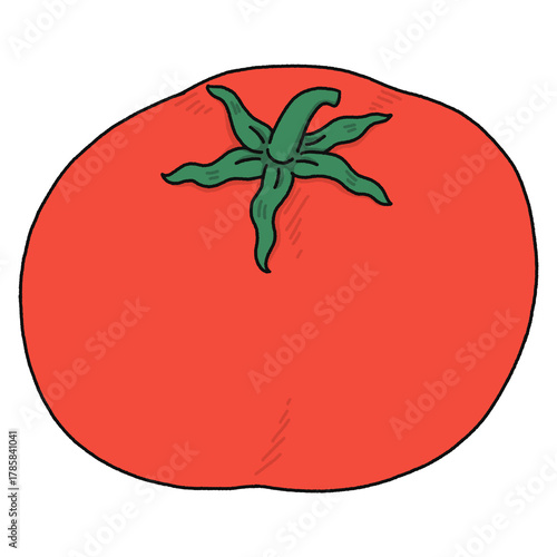 Cute Tomato Cartoon - Line Color