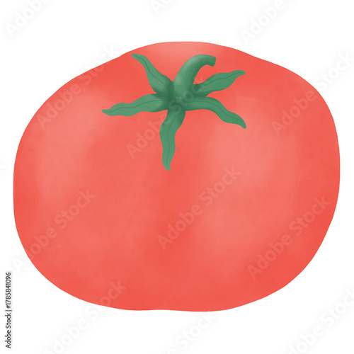 Cute Tomato Cartoon - Watercolor