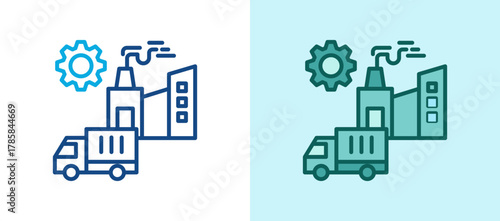 Supply Chain Management line icon