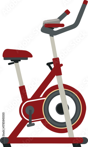 Stationary bike cycling icon, realistic, high-resolution.