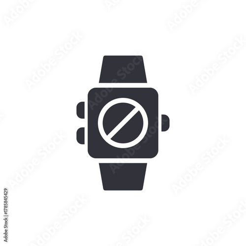 Smartwatch Restricted Access Notification Forbidden Concept