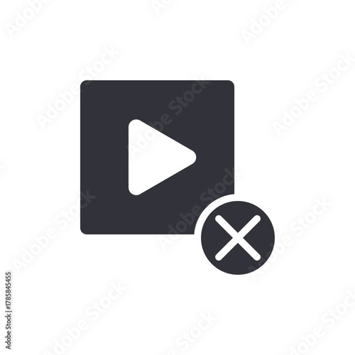 Video Playback Failure Icon Symbol Media Error