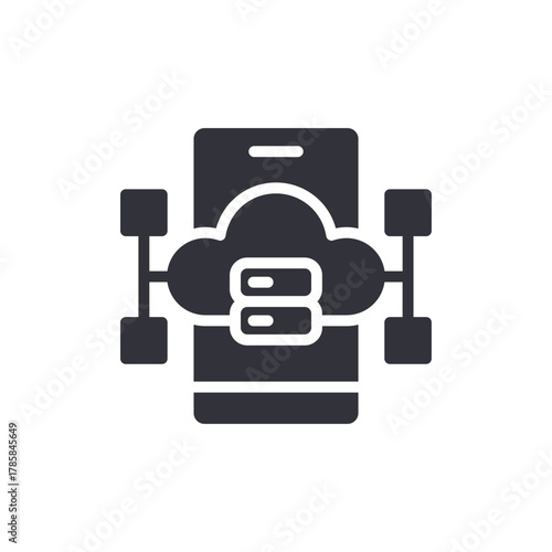 Mobile Cloud Server Connection Digital Data Solution