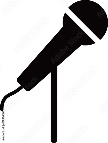 マイクのアイコン　モノトーン