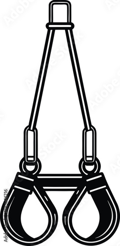 TRX suspension training icon, realistic, high-resolution.