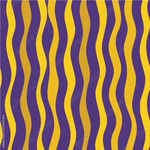 Seamless pattern of abstract wavy vertical stripes, smooth organic curves