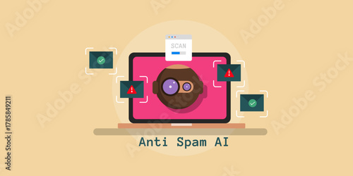 Papier peint AI assistant identifies and alert users to spam and phishing email attempt