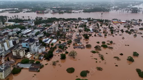 Flooding in a city in Brazil.
