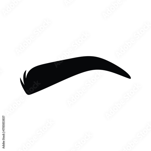 Modern eyebrow shape silhouette icon vector for beauty, makeup, and cosmetic branding