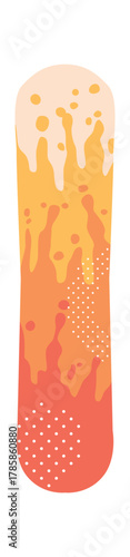 Snowboard cool fire pattern design