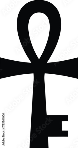 Ankh symbol meaning egyptian cross key of life vector illustration art eps silhouette