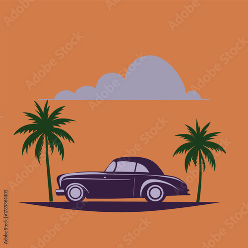 Classic Sunset Memory At Beach Silhouette