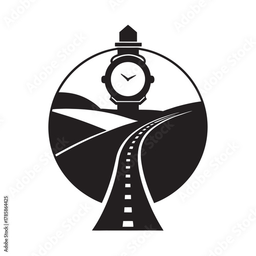 Forgotten Watch On Dusty Road Silhouette