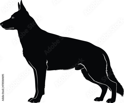 Find the best german shepherd dog silhouette vector image download now eps
