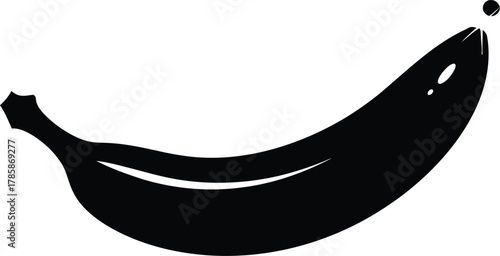 Banana fruit vector illustration healthy food tropical sweet diet icon eps silhouette