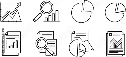 Vector art of business data charts