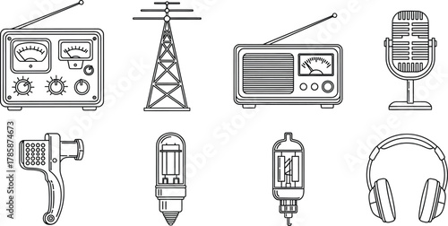 Vector art of radio elements