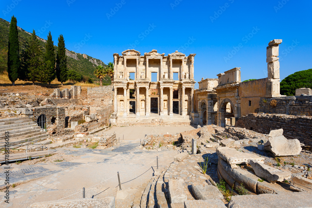 Fototapeta premium Ephesus ancient greek city is located in Izmir Province in Turkey