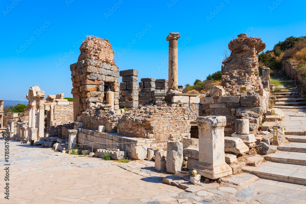 Fototapeta premium Ephesus ancient greek city is located in Izmir Province in Turkey